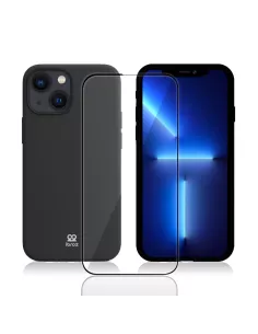 Apple iPhone 13 (6.1") Liquid Silicone Case + 9H Tempered Glass (5D)...