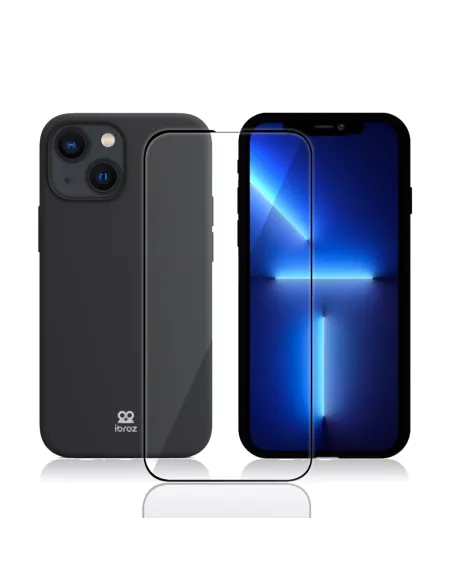 Apple iPhone 13 (6.1") Coque Liquid Silicone + Verre Trempé 9H (5D)...