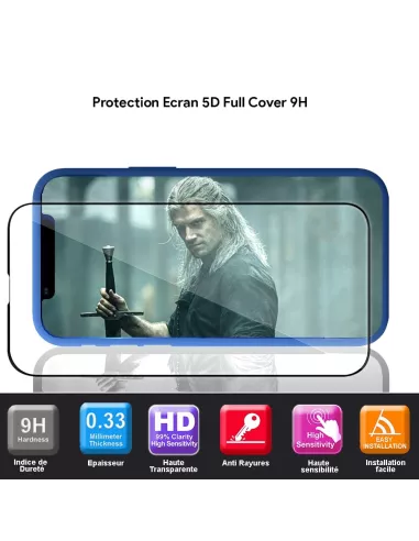 Apple iPhone 13 (6.1") Coque Liquid Silicone + Verre Trempé 9H (5D)...