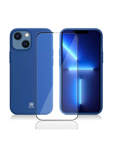 Apple iPhone 13 (6.1") Coque Liquid Silicone + Verre Trempé 9H (5D)...