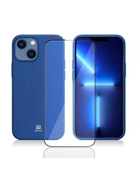 Apple iPhone 13 (6.1") Coque Liquid Silicone + Verre Trempé 9H (5D)...