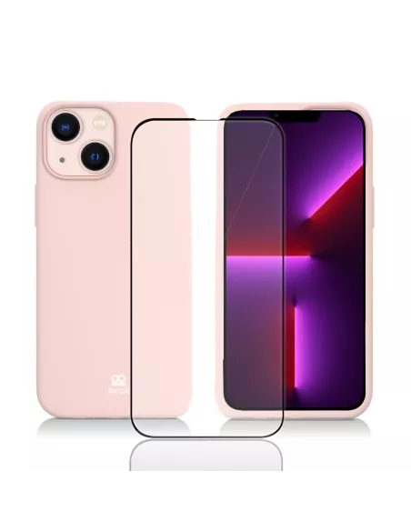 Apple iPhone 13 (6.1") Coque Liquid Silicone + Verre Trempé 9H (5D)...