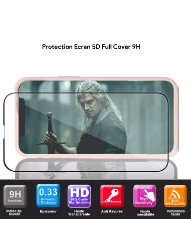 Apple iPhone 13 (6.1") Coque Liquid Silicone + Verre Trempé 9H (5D)...
