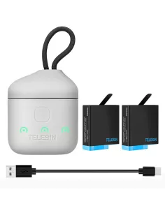 Allin Box 3-battery charger + Micro SD card reader + 2 batteries...
