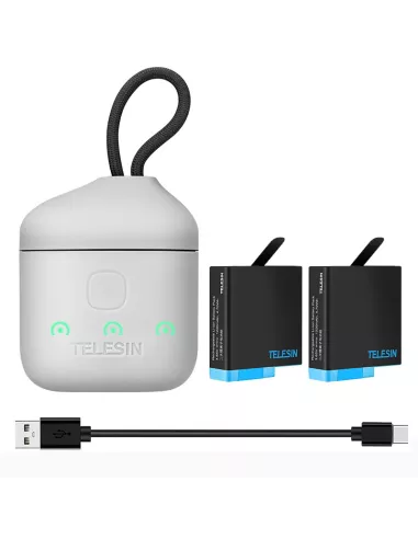 Allin Box 3-battery charger + Micro SD card reader + 2 batteries...
