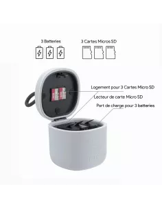 Allin Box 3-battery charger + Micro SD card reader + 2 batteries... 2