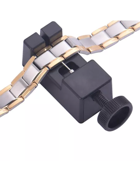 Link removal and reduction tool for stainless steel watch band...