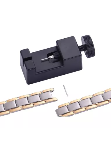 Link removal and reduction tool for stainless steel watch band...