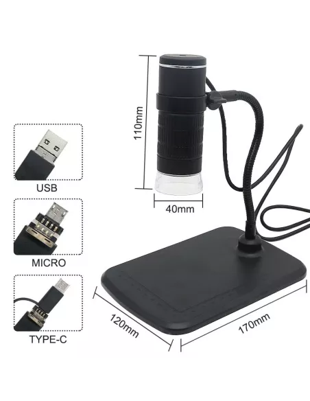 Microscope Digital Connecté - 1000x pour réparation électronique sm...