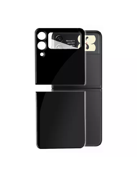 Samsung Galaxy Z Flip 3 Tempered glass back protector - Black ...