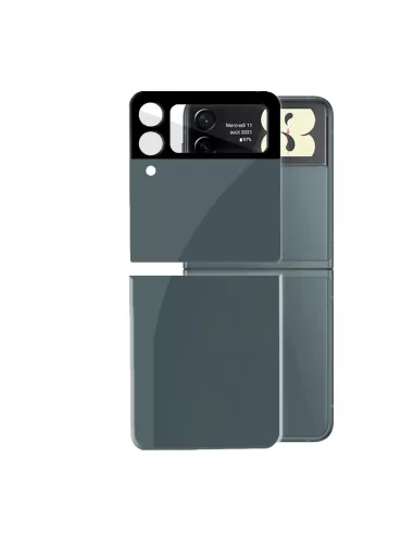 Samsung Galaxy Z Flip 3 Tempered glass back protector - Green...
