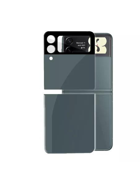 Samsung Galaxy Z Flip 3 Tempered glass back protector - Green...