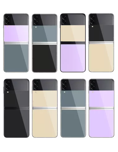 Samsung Galaxy Z Flip 3 Protection arrière en verre trempé - Noire ...