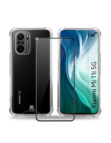 Xiaomi Mi 11i Pack Shockproof case + 9H screen protector - Transparent...