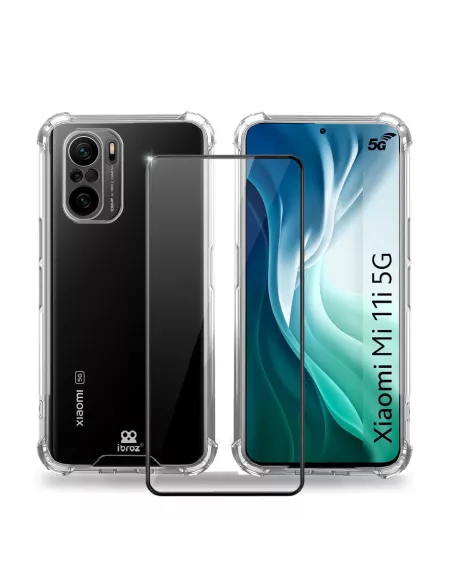 Xiaomi Mi 11i Pack Shockproof case + 9H screen protector - Transparent...