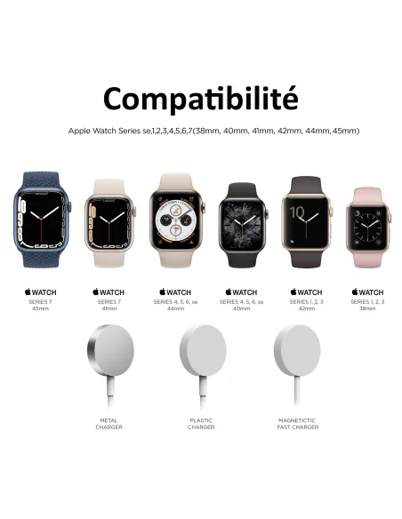 Support Stand de charge Aluminium pour montre connectée Apple Watch...
