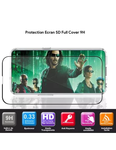 Oppo Reno 6 Pro Pack Coque antichocs + Verre Trempé 9H - Transparen...