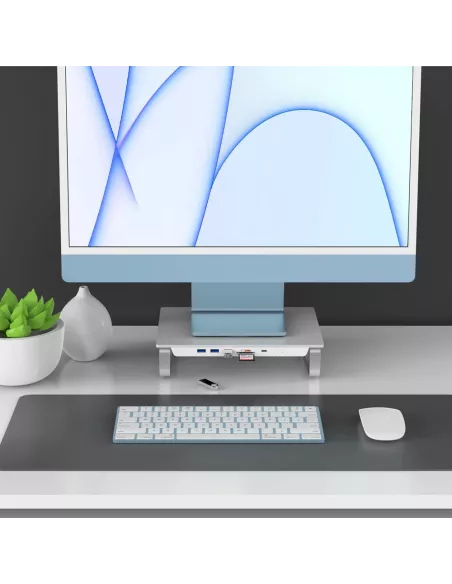 Hub USB-C avec double boîtier disque dur et support pour Mac et PC,...