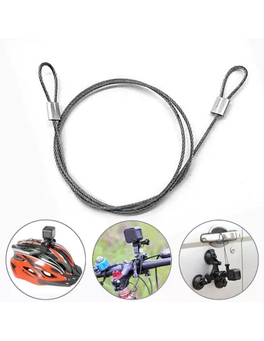 Câble acier de fixation sécurité Gopro et caméras sport | Ibroz