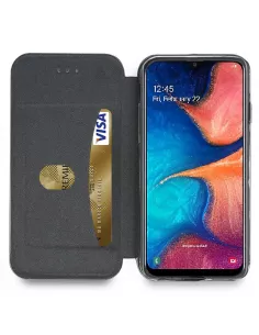 Samsung Galaxy A20e Etui Cuir Folio CLAM | Ibroz 2
