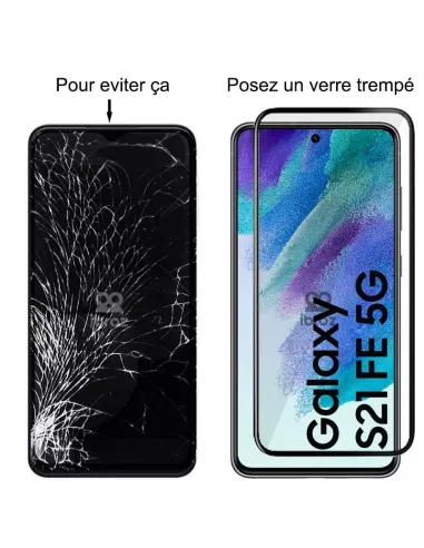Lot de 3 Protections écran bord à bord pour Samsung Galaxy S21 FE e...