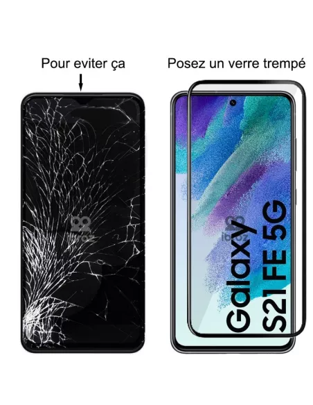 Lot de 3 Protections écran bord à bord pour Samsung Galaxy S21 FE e...