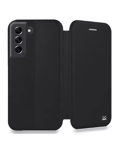 Samsung Galaxy S21 FE Etui Cuir Folio Clam - Noir | Ibroz