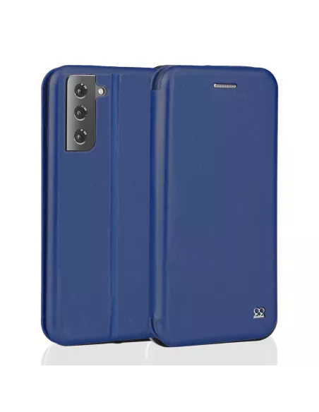 Samsung Galaxy S21 FE Etui Cuir Folio Clam - Bleu Cosmos | Ibroz