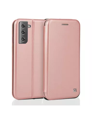 Samsung Galaxy S21 FE Etui Cuir Folio Clam - Rose Gold | Ibroz