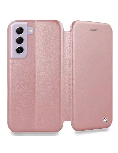 Samsung Galaxy S21 FE Etui Cuir Folio Clam - Rose Gold | Ibroz