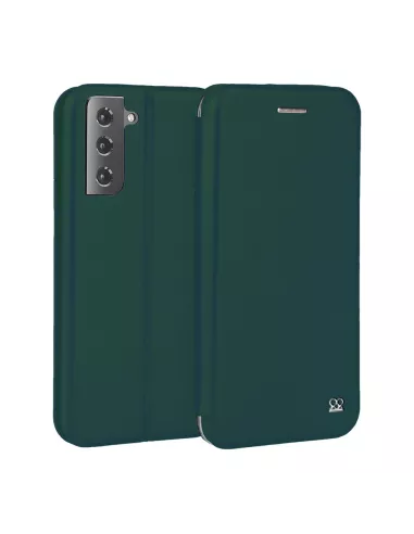 Samsung Galaxy S21 FE Etui Cuir Folio Clam - Vert Sequoia | Ibroz