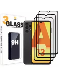 Set of 3 edge-to-edge screen protectors for Samsung Galaxy A13 (4G)...