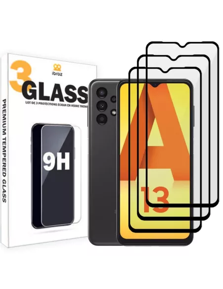 Set of 3 edge-to-edge screen protectors for Samsung Galaxy A13 (4G)...