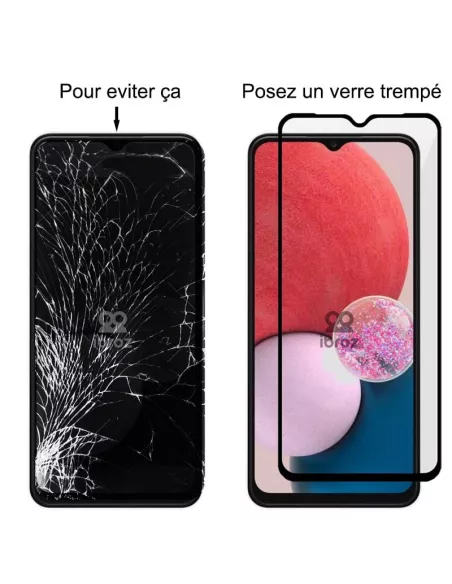 Set of 3 edge-to-edge screen protectors for Samsung Galaxy A13 (4G)...