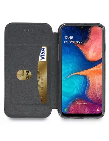 Samsung Galaxy A20e Etui Cuir Folio CLAM | Ibroz