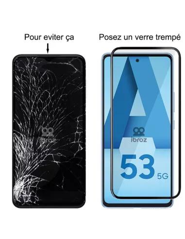 Set of 3 edge-to-edge screen protectors for Samsung Galaxy A53 in v...