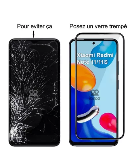Lot de 3 Protections écran bord à bord pour Xiaomi Redmi Note 11/11...