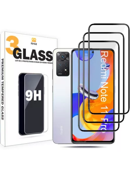 Set of 3 edge-to-edge screen protectors for Xiaomi Redmi Note 11 Pr...