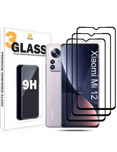 Lot de 3 Protections écran bord à bord pour Xiaomi 12-12x en verre ...