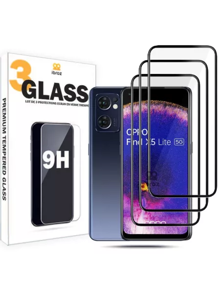 Lot de 3 Protections écran bord à bord pour Oppo Find X5 Lite en ve...