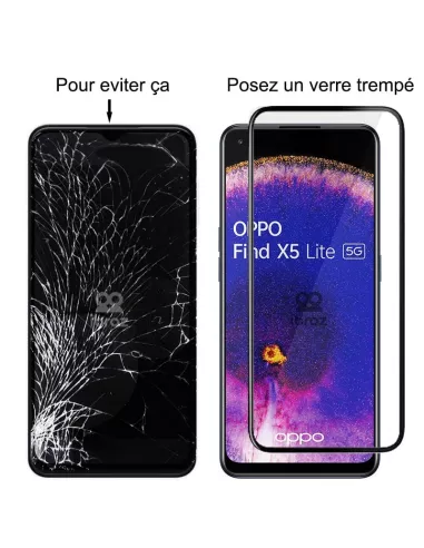 Set of 3 edge-to-edge screen protectors for Oppo Find X5 Lite in...