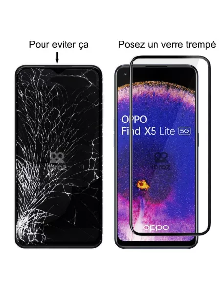 Lot de 3 Protections écran bord à bord pour Oppo Find X5 Lite en ve...