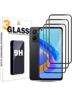 Lot de 3 Protections écran bord à bord pour Oppo A76-A96 en verre t...