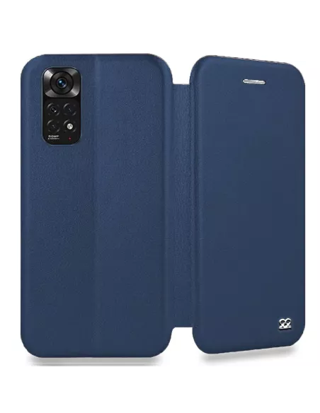 Xiaomi Redmi Note 11-11s Leather Case Folio Clam - Blue | Ibroz