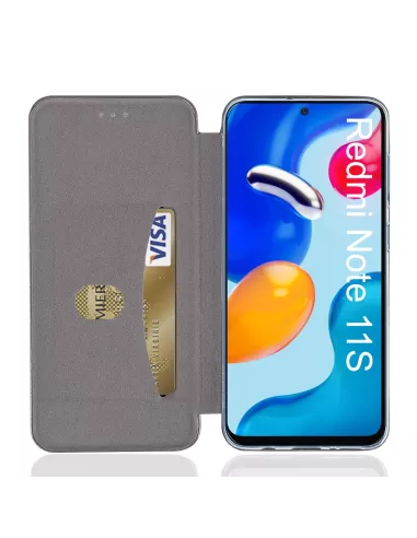 Xiaomi Redmi Note 11-11s Etui Cuir Folio Clam - Rose gold | Ibroz