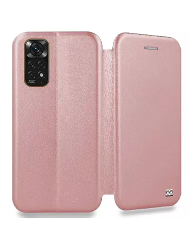 Xiaomi Redmi Note 11-11s Etui Cuir Folio Clam - Rose gold | Ibroz