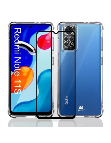 Xiaomi Redmi Note 11-11s Pack Coque antichocs + Protection Ecran 9H...
