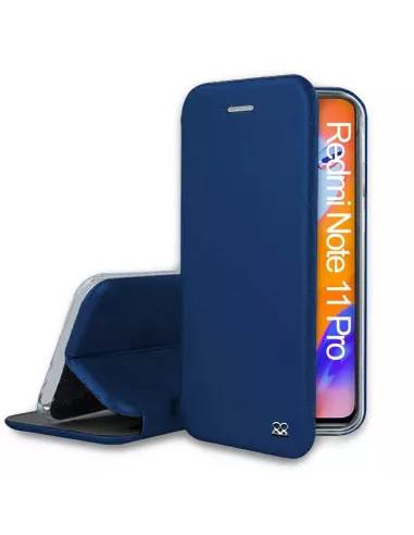 Xiaomi Redmi Note 11 Pro Etui Cuir Folio Clam - Bleu cosmos | Ibroz