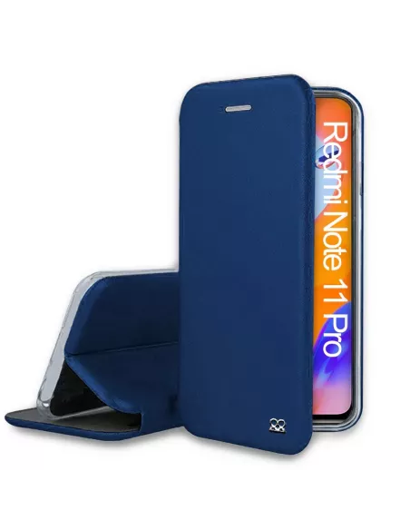 Xiaomi Redmi Note 11 Pro Etui Cuir Folio Clam - Bleu cosmos | Ibroz