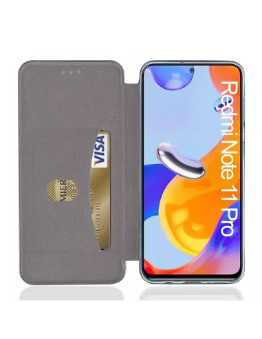 Xiaomi Redmi Note 11 Pro Etui Cuir Folio Clam - Rose gold | Ibroz